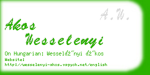 akos wesselenyi business card